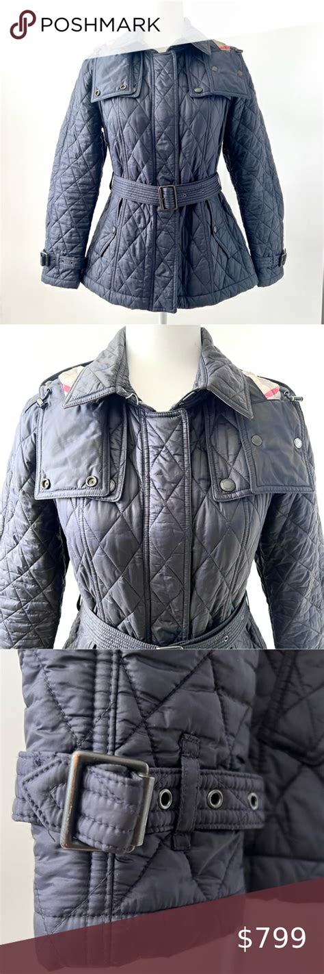 burberry coat blue quilted mens xl finsbridge|Burberry Finsbridge Quilted Coat .